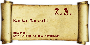 Kanka Marcell névjegykártya